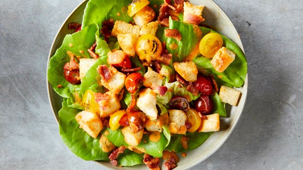 BLT salad with charred tomato vinaigrette [Erica Collins]