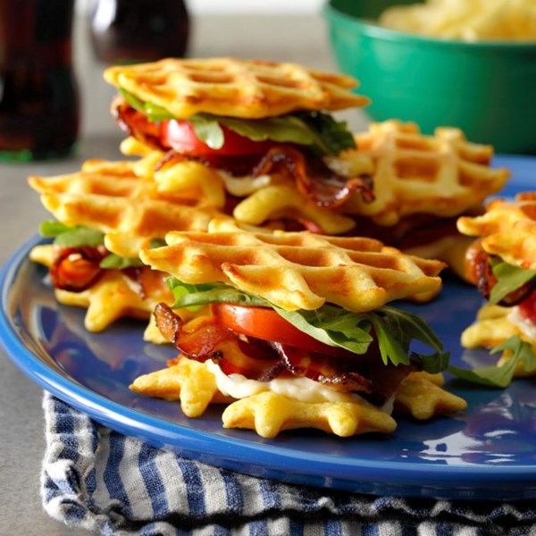 BLT waffle sliders