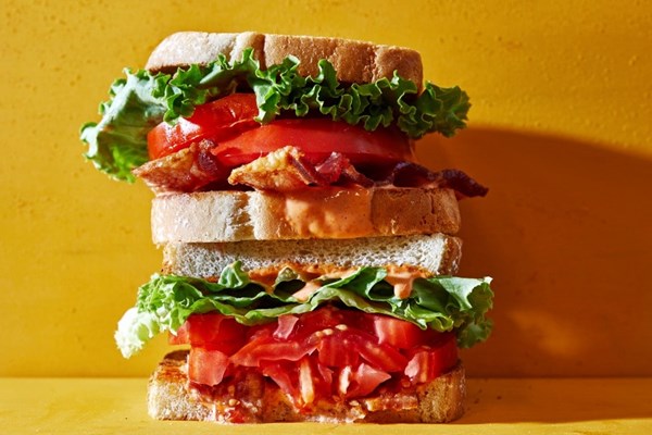 BLT with Sriracha mayo