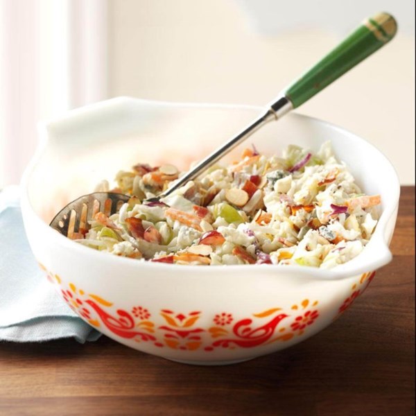 Blue cheese & grape coleslaw