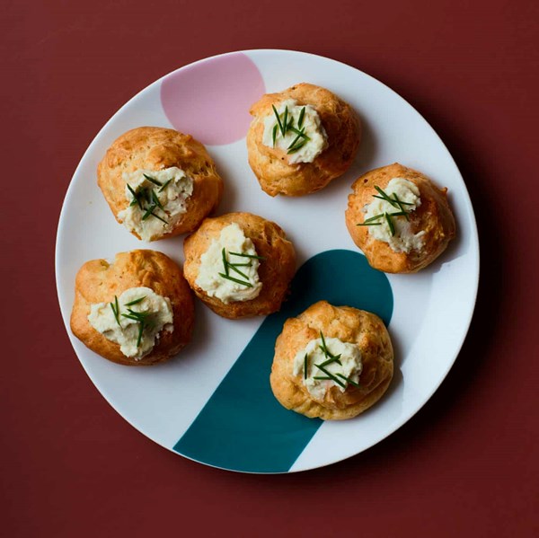 Blue cheese and onion gougères