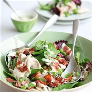 Blue cheese dressing for a chicken and bacon salad