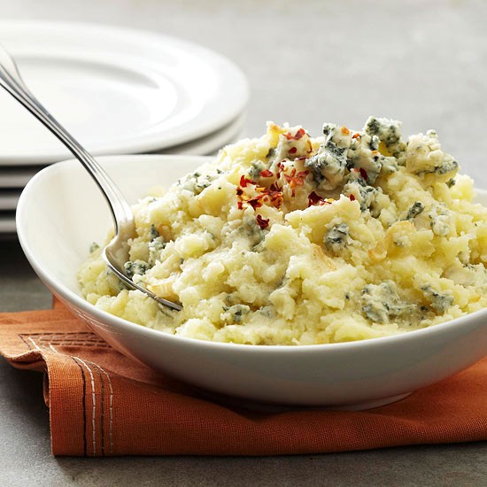 Blue cheese-garlic potatoes