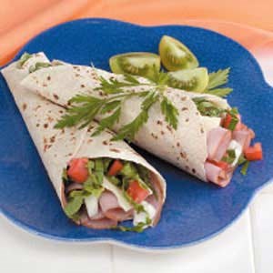 Blue cheese ham wraps