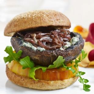 Blue cheese portobello burgers