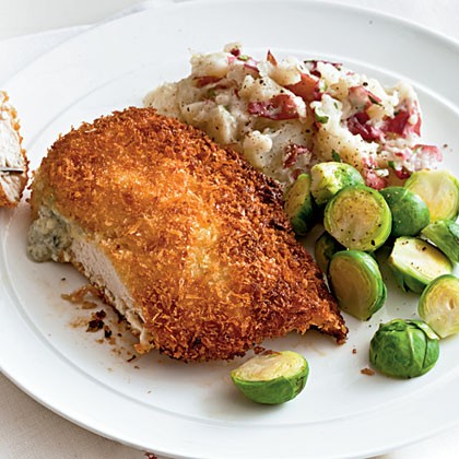 Blue cheese-stuffed chicken with Buffalo sauce