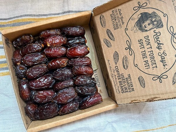 Blue-cheese stuffed dates [Joan Smith, Rancho Meladuco Date Farm]