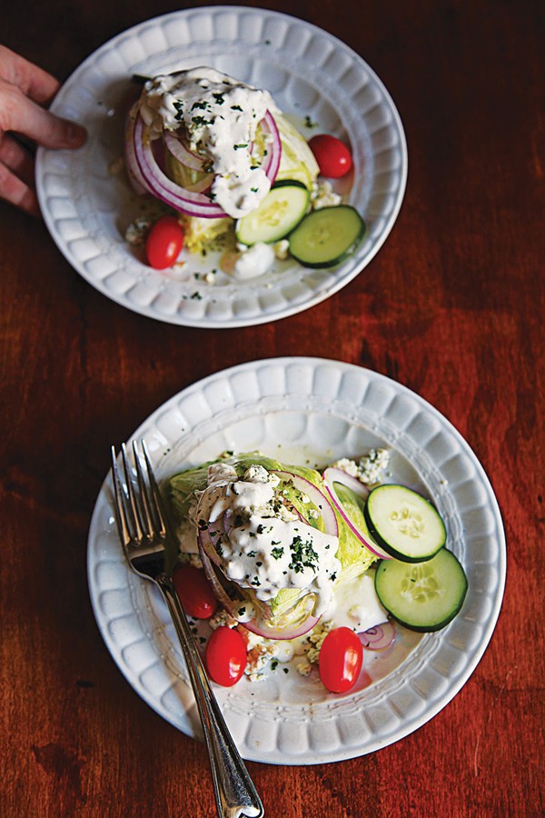 Blue cheese wedge salad