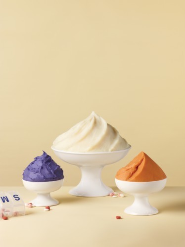 "Blue Christmas" potatoes and mashed sweet potatoes