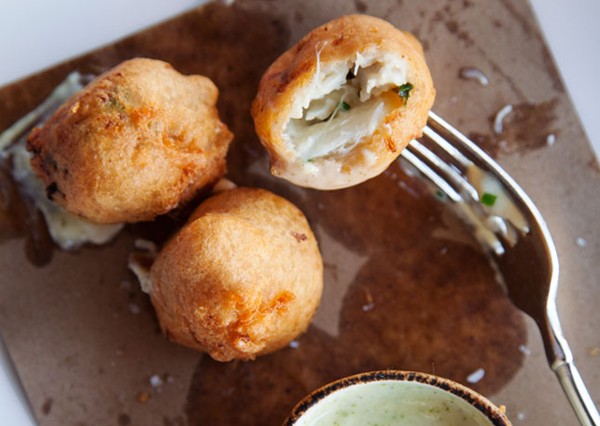 Blue crab beignets