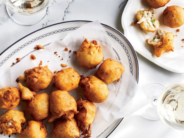 Blue crab beignets