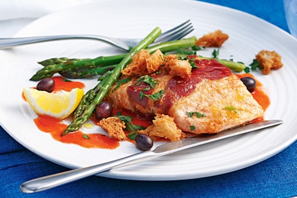 Blue-eye with gazpacho sauce