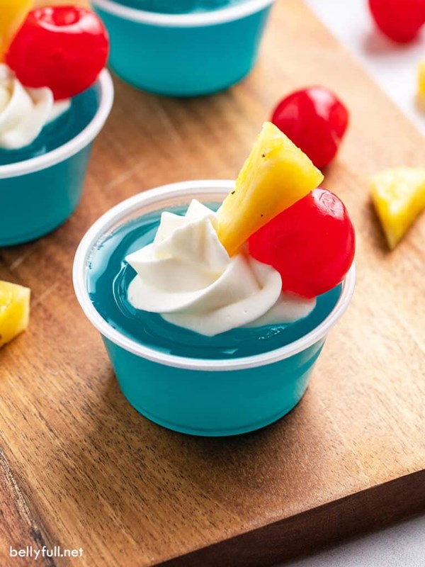 Blue Hawaiian Jello shots