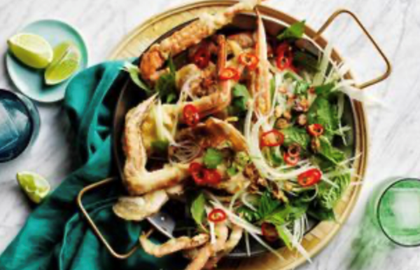 Blue swimmer crab with papaya salad