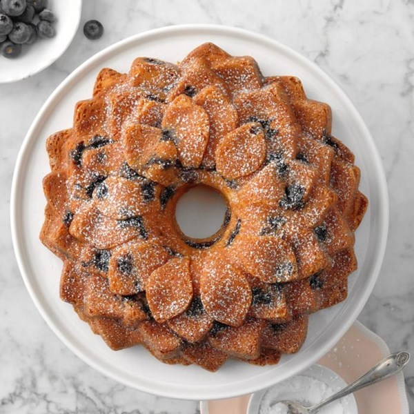 Blueberries & cream coffee cake