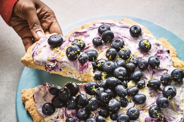 Blueberry & lavender scone pizza