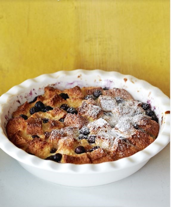 Blueberry & lemon bread pudding