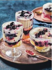 Blueberry & lemon curd sundaes