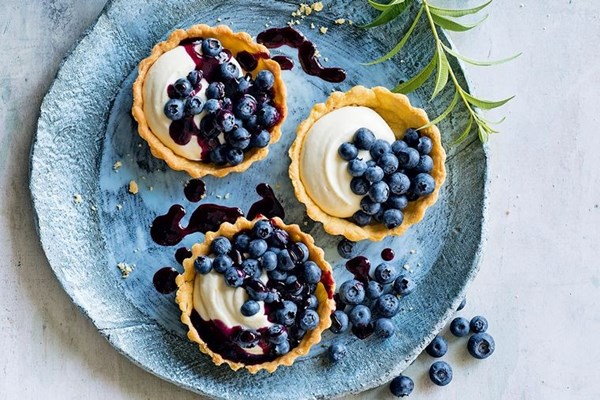 Blueberry & lemon verbena tarts