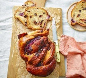 Blueberry & soft cheese babka