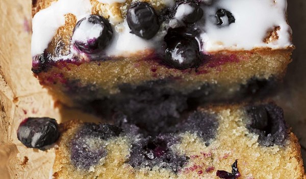 Blueberry, almond and lemon cake
