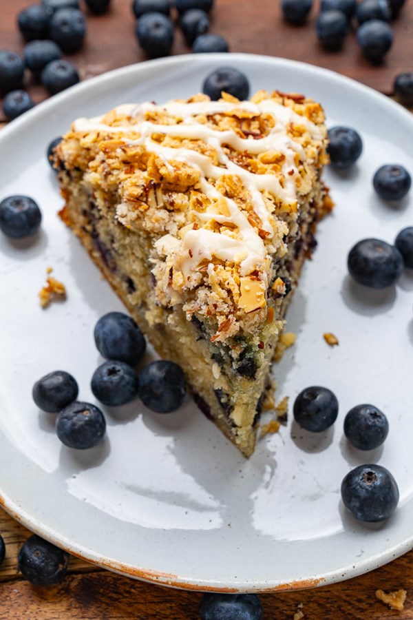 Blueberry almond coffee cake
