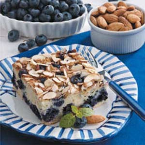 Blueberry almond coffee cake