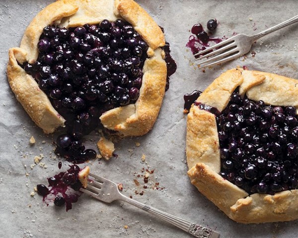 Blueberry-almond galettes