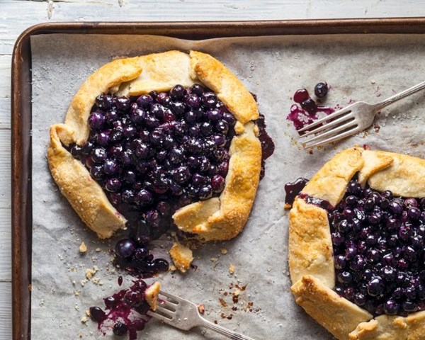 Blueberry-almond galettes