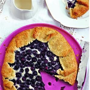 Blueberry and almond galette