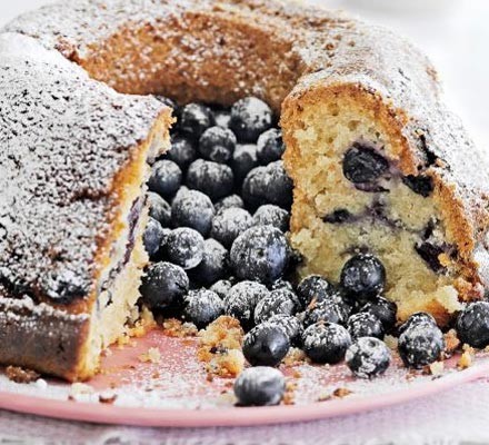 Blueberry and coconut cake