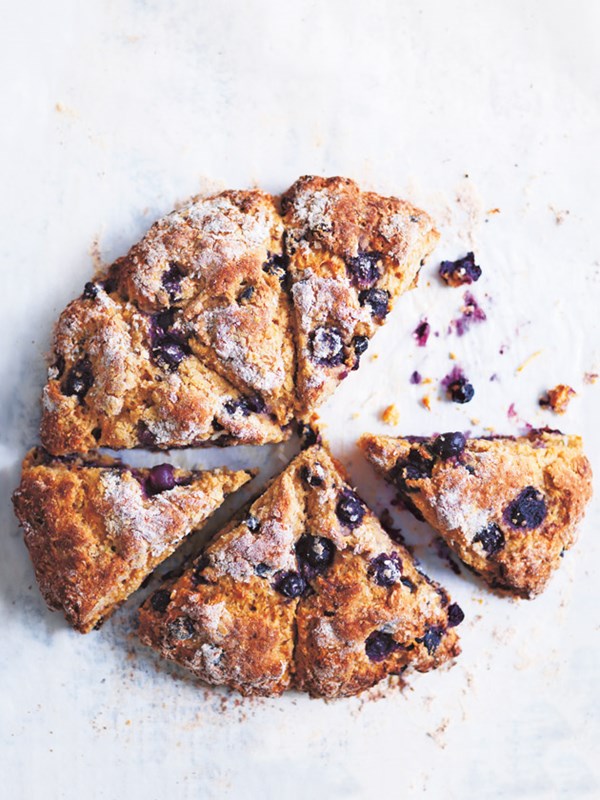 Blueberry and coconut scones