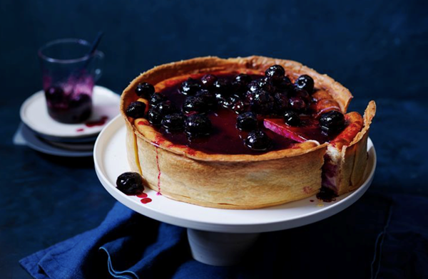 Blueberry and ginger mascarpone cake