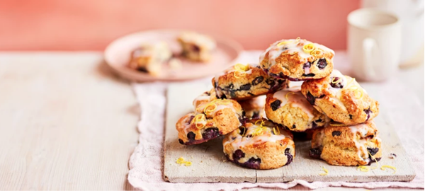 Blueberry and lemon crème fraîche scones