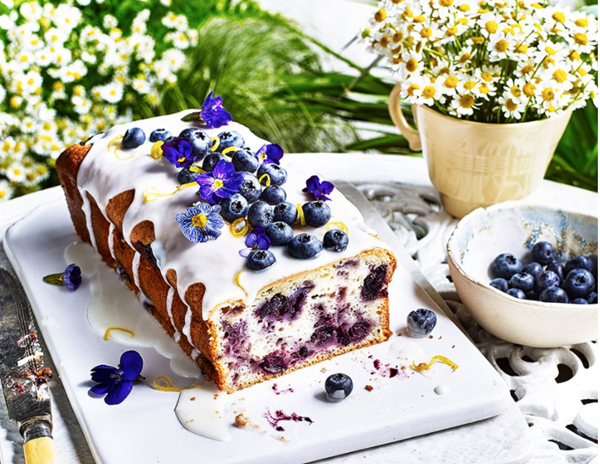 Blueberry and lemon loaf cake 