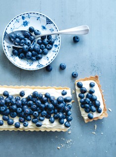 Blueberry and lemon mascarpone tart