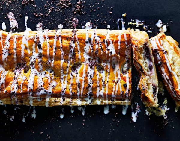 Blueberry and Meyer lemon breakfast pastry