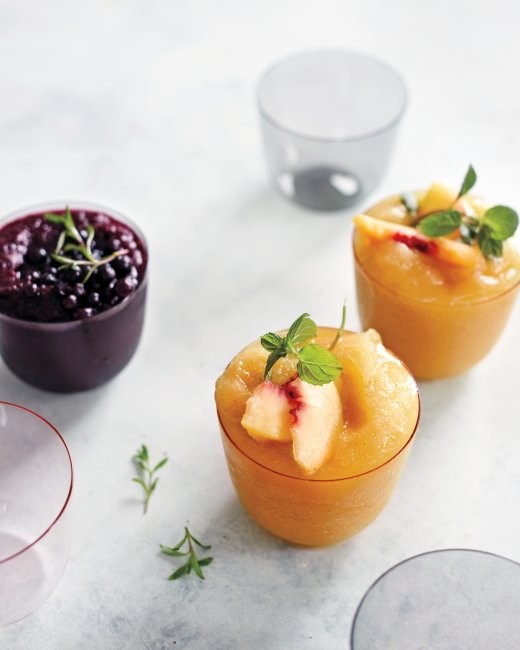 Blueberry-and-tarragon frappés