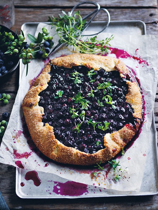 Blueberry and thyme tart