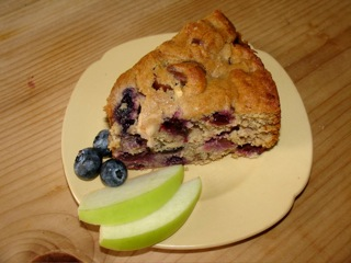 Blueberry applesauce cake