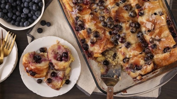 Blueberry baked French toast