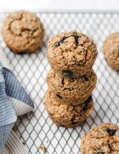 Blueberry, banana & chia muffins