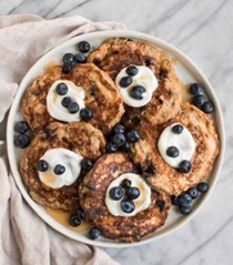 Blueberry-banana Greek yogurt pancakes