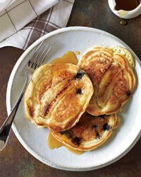 Blueberry-banana pancakes