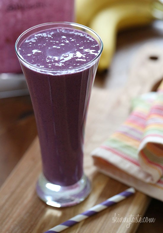 Blueberry banana pb smoothie