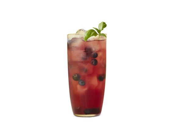 Blueberry-basil iced tea