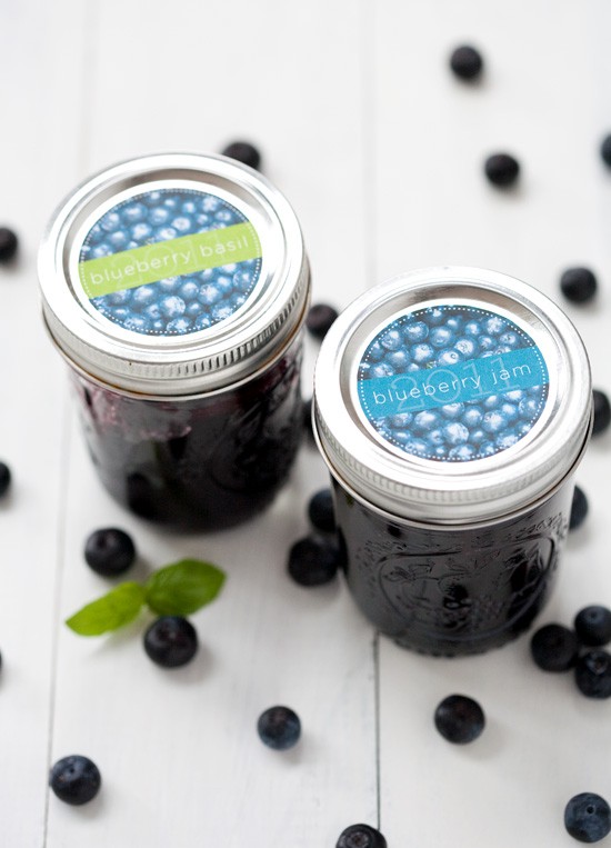 Blueberry basil preserves