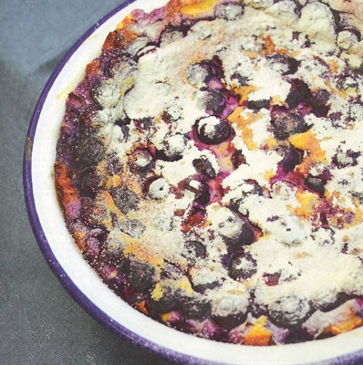 Blueberry batter pudding