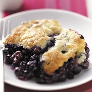 Blueberry biscuit cobbler
