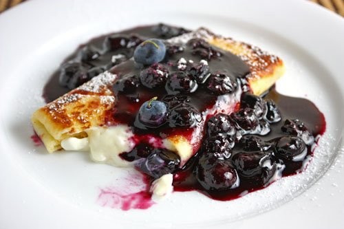 Blueberry blintzes